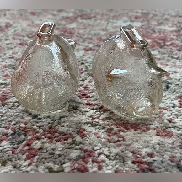 Vintage Anchor Hocking Textured light Amber Glass Piggy Bank - Picture 8 of 11